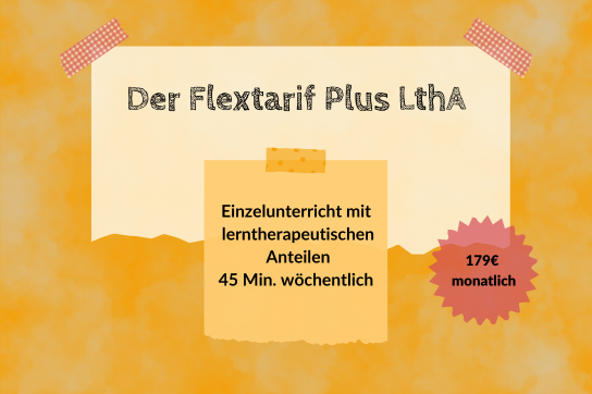 Flextarif Plus LthA - Einzelunterricht mit Lerntherapeutischen Anteilen