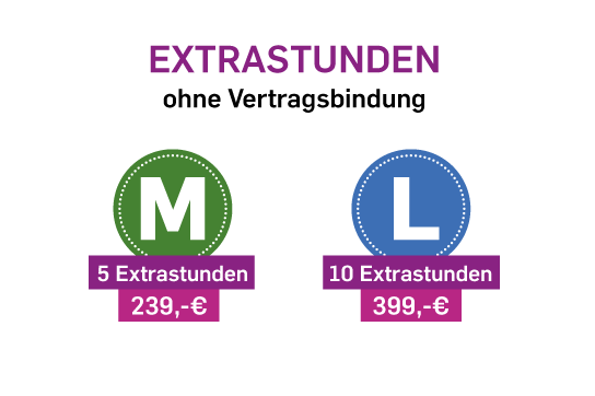 Unsere Extrastundepakete ab 239€