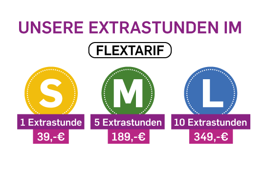 Unsere Extrastundepakete ab 39€
